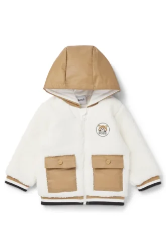 Baby-Trainingsanzug mit rotem Panda-Logo-Aufnäher