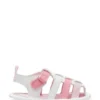 Babysandalen aus Leder mit Logo-Print