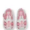 Babysandalen aus Leder mit Logo-Print