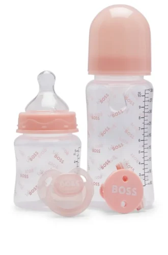 Babyset mit Schnuller, Schnullerkette und zwei Flaschen