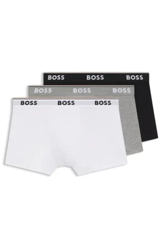 Badehose aus Stretch-Baumwolle mit wiederkehrenden Logos