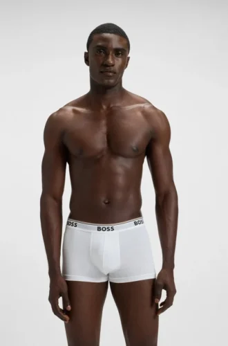 Badehose aus Stretch-Baumwolle mit wiederkehrenden Logos