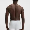 Badehose aus Stretch-Baumwolle mit wiederkehrenden Logos