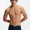 Badehose aus Stretch-Baumwolle mit wiederkehrenden Logos