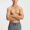 Badehose mit Mikroprint und Logo-Patch