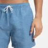 Badehose mit Mikroprint und Logo-Patch