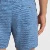 Badehose mit Mikroprint und Logo-Patch
