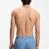 Badehose mit Mikroprint und Logo-Patch