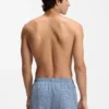 Badehose mit Mikroprint und Logo-Patch