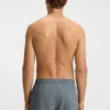 Badehose mit Mikroprint und Logo-Patch