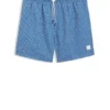Badehose mit Mikroprint und Logo-Patch