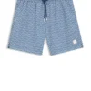 Badehose mit Mikroprint und Logo-Patch