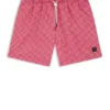 Badehose mit Mikroprint und Logo-Patch