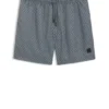 Badehose mit Mikroprint und Logo-Patch