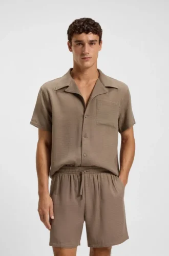 Badeshorts aus Baumwoll-Musselin
