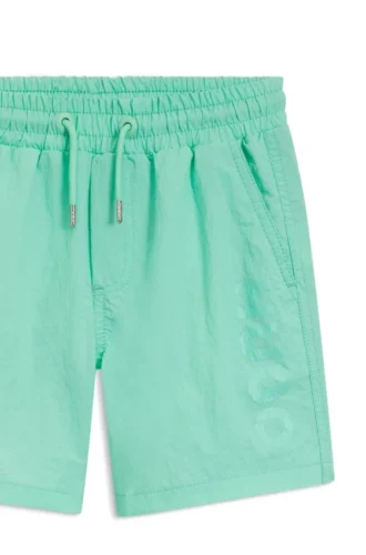 Badeshorts für Kinder mit kontrastierendem Logo-Print