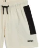 Badeshorts für Kinder mit Logo-Print aus Seersucker