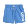 Badeshorts für Kinder mit Logo-Print und peaches Finish