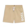 Badeshorts für Kinder mit Logo-Print und peaches Finish