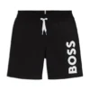 Badeshorts für Kinder mit Logo-Print und peaches Finish