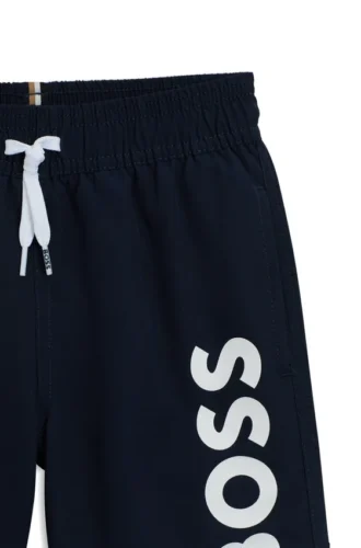 Badeshorts für Kinder mit Logo-Print und peaches Finish