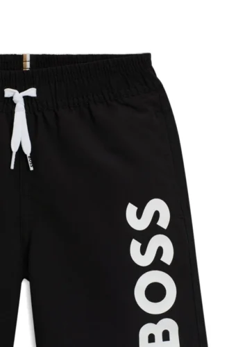 Badeshorts für Kinder mit Logo-Print und peaches Finish