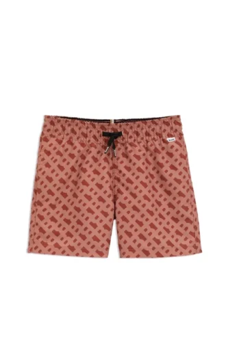 Badeshorts für Kinder mit Monogramm-Print