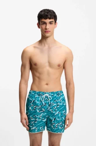 Badeshorts mit Allover-Print