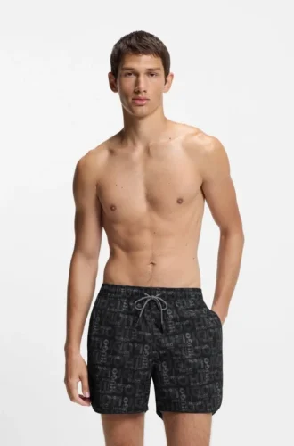 Badeshorts mit Allover-Print