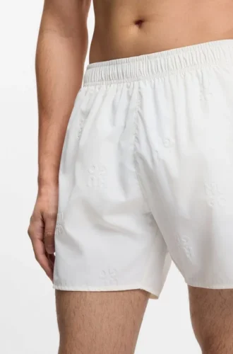 Badeshorts mit durchgehenden, übereinanderliegenden Logos