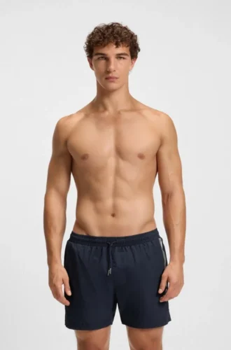 Badeshorts mit folienbedrucktem Logo
