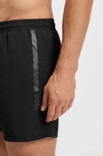 Badeshorts mit folienbedrucktem Logo