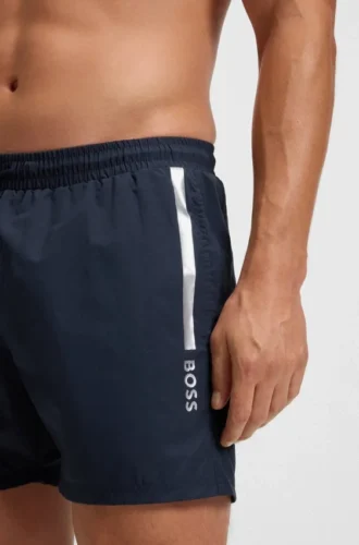 Badeshorts mit folienbedrucktem Logo