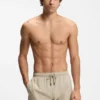 Badeshorts mit Kordelzug aus Stretchstoff mit Bandbesatz