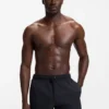 Badeshorts mit Kordelzug aus Stretchstoff mit Bandbesatz