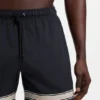 Badeshorts mit Kordelzug aus Stretchstoff mit Bandbesatz
