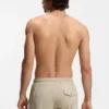 Badeshorts mit Kordelzug aus Stretchstoff mit Bandbesatz