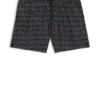 Badeshorts mit Kordelzug und Logo-Print