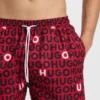 Badeshorts mit Kordelzug und Logo-Print
