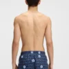 Badeshorts mit Kordelzug und Logo-Print