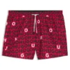 Badeshorts mit Kordelzug und Logo-Print