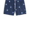 Badeshorts mit Kordelzug und Logo-Print