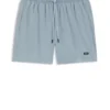 Badeshorts mit Logo-Applikation aus Gummi
