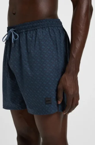 Badeshorts mit Logo-Applikation und Monogramm-Print im Degradé-Look