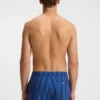 Badeshorts mit Logo-Applikation und Streifen