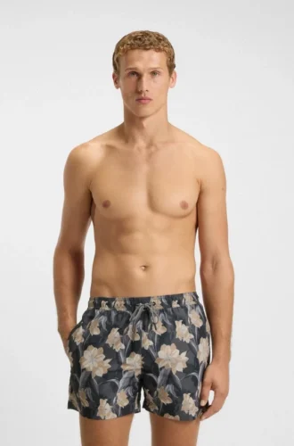 Badeshorts mit Logo-Detail und Blumenprint