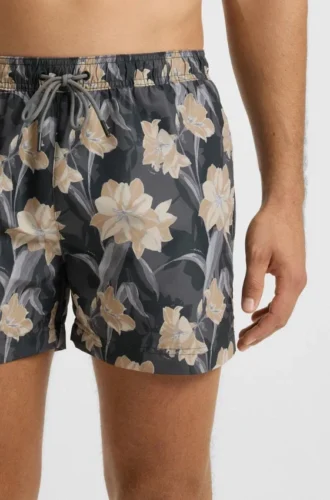 Badeshorts mit Logo-Detail und Blumenprint