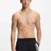 Badeshorts mit metallischem Split-Logo