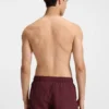 Badeshorts mit vertikalem Logo-Print