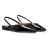 Ballerina-Pumps mit Fersenriemen aus Leder